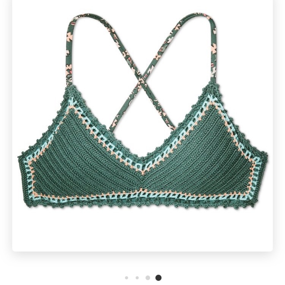 ⭐️Host Pick⭐️Pine Green knit Bikini Top - Picture 2 of 4